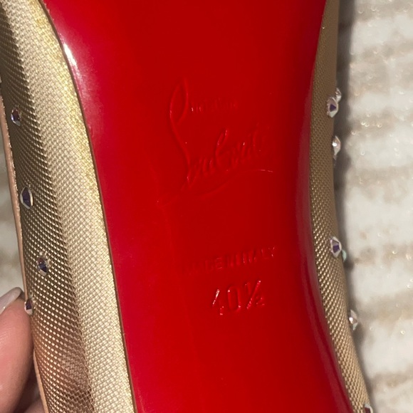 Christian Louboutin Follies 100mm Embellished Red Sole Pumps - Picture 5 of 5